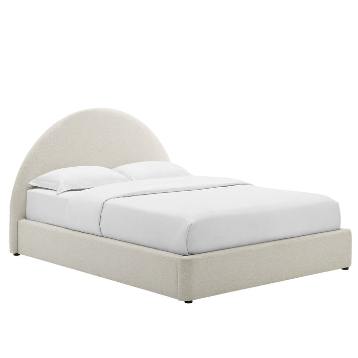 Resort Upholstered Fabric Arched Round Full Platform Bed by Modway