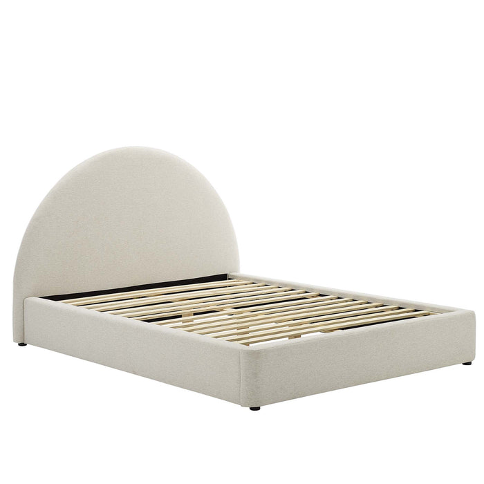 Resort Upholstered Fabric Arched Round Full Platform Bed by Modway