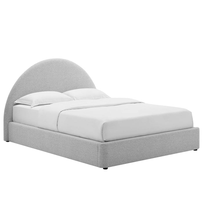 Resort Upholstered Fabric Arched Round Full Platform Bed by Modway