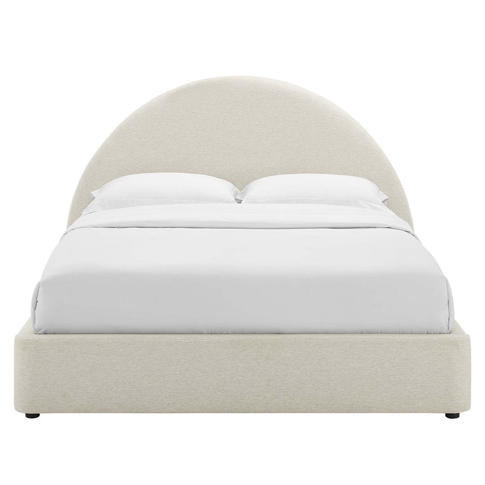 Resort Upholstered Fabric Arched Round Full Platform Bed by Modway