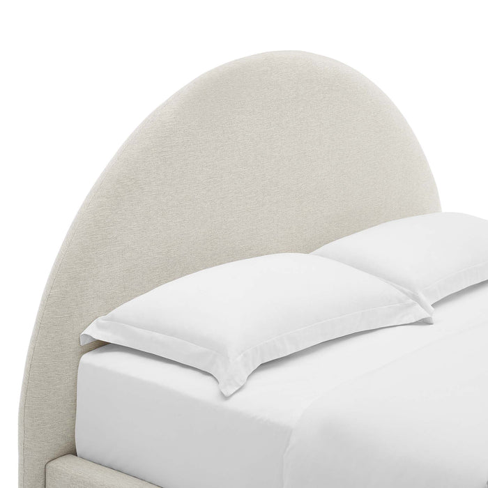 Resort Upholstered Fabric Arched Round Full Platform Bed by Modway