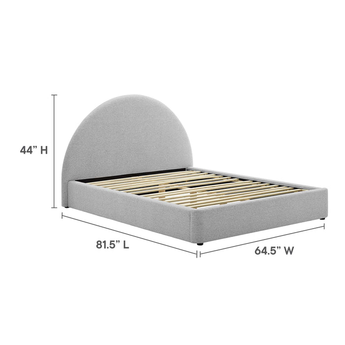 Resort Upholstered Fabric Arched Round Full Platform Bed by Modway