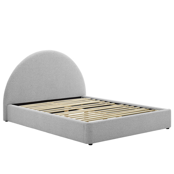 Resort Upholstered Fabric Arched Round Full Platform Bed by Modway