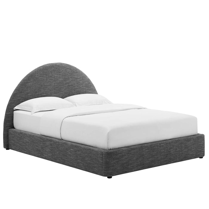 Resort Upholstered Fabric Arched Round Full Platform Bed by Modway