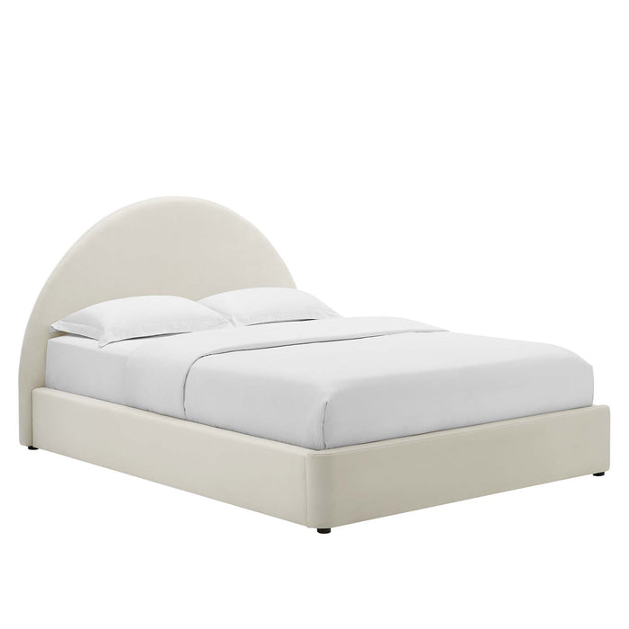 Resort Performance Velvet Arched Round Full Platform Bed by Modway