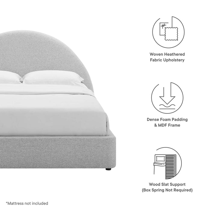 Resort Upholstered Fabric Arched Round Full Platform Bed by Modway