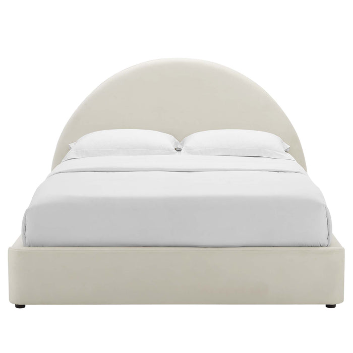 Resort Performance Velvet Arched Round Full Platform Bed by Modway