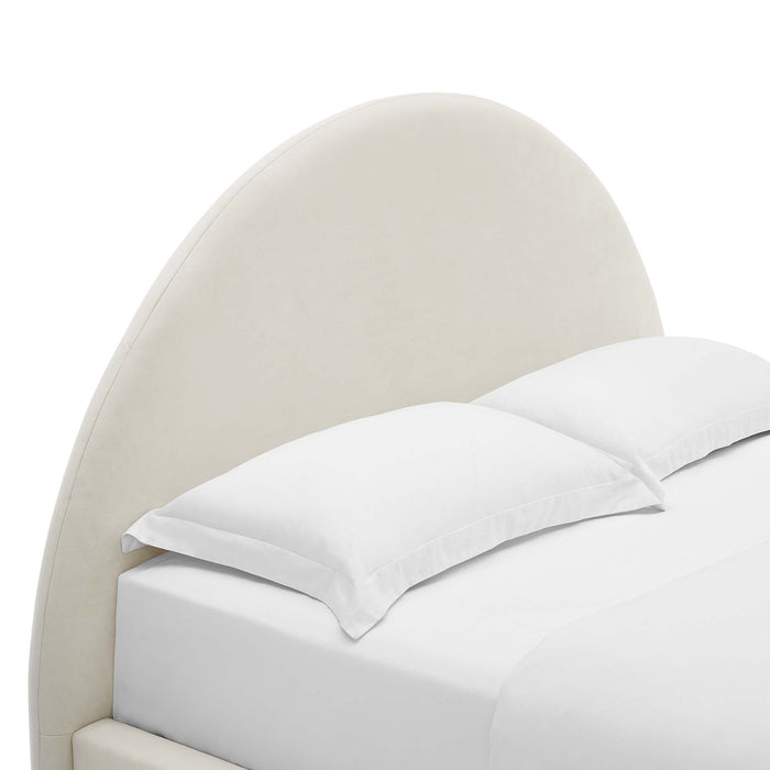 Resort Performance Velvet Arched Round Full Platform Bed by Modway