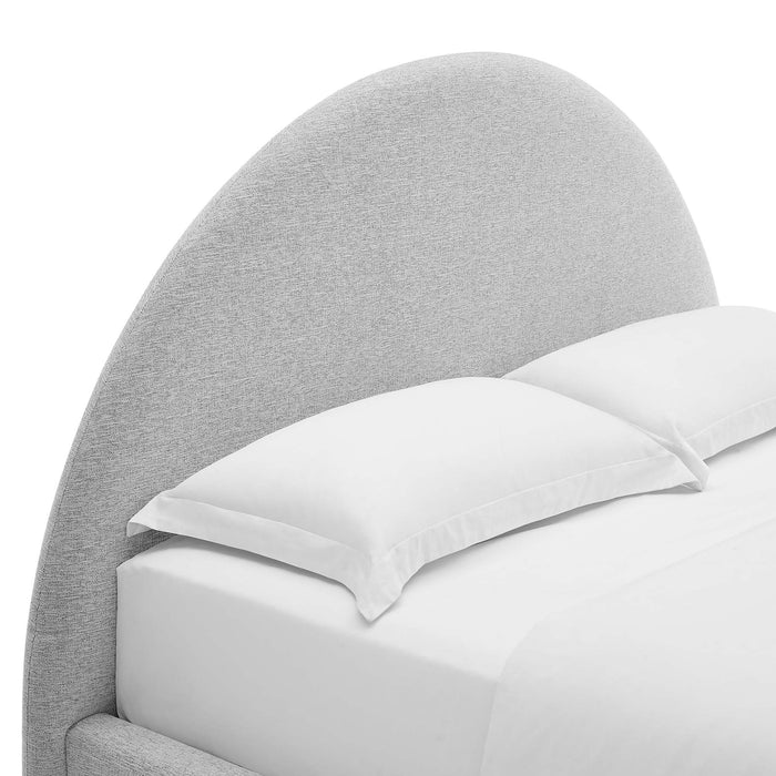 Resort Upholstered Fabric Arched Round Full Platform Bed by Modway