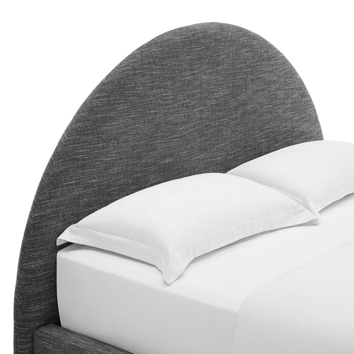 Resort Upholstered Fabric Arched Round Full Platform Bed by Modway