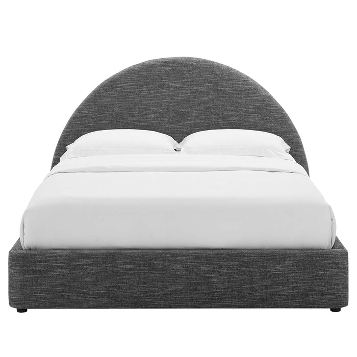 Resort Upholstered Fabric Arched Round Full Platform Bed by Modway