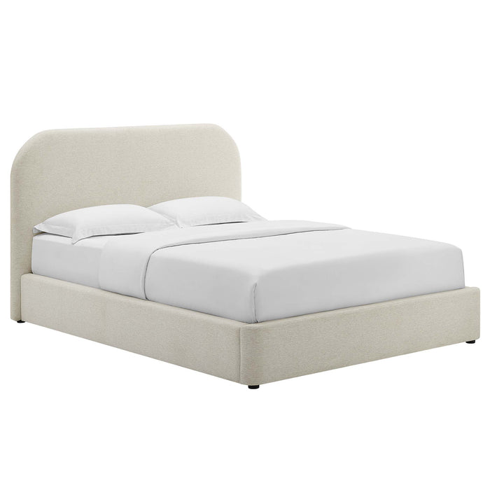 Keynote Upholstered Fabric Curved Full Platform Bed by Modway