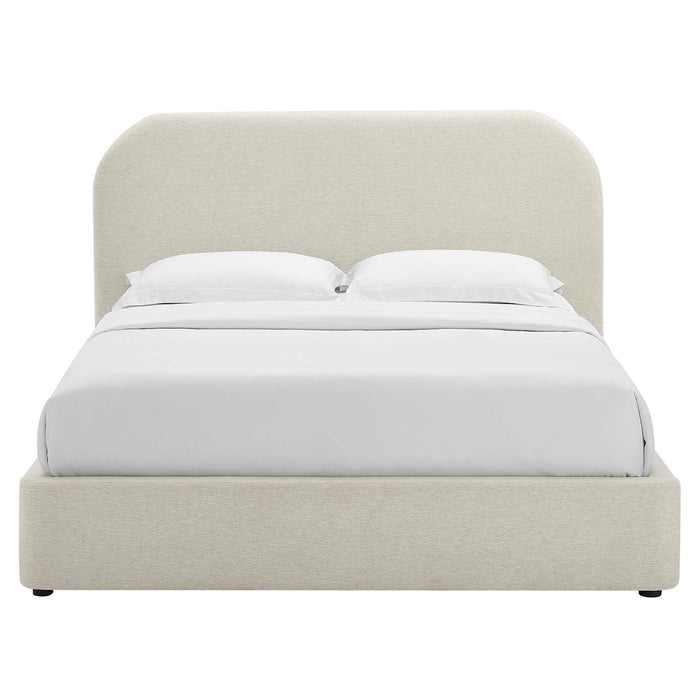 Keynote Upholstered Fabric Curved Full Platform Bed by Modway