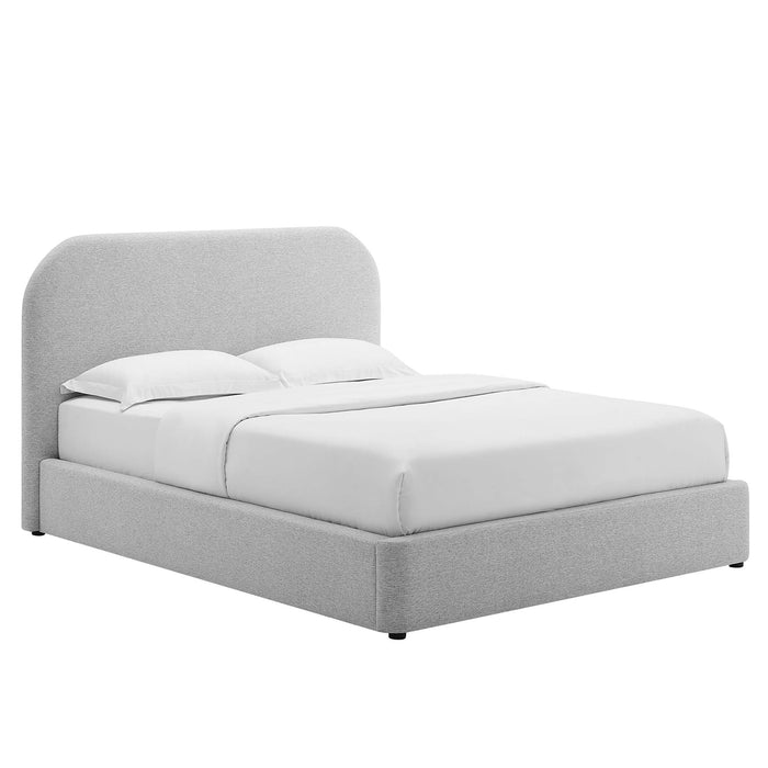 Keynote Upholstered Fabric Curved Full Platform Bed by Modway