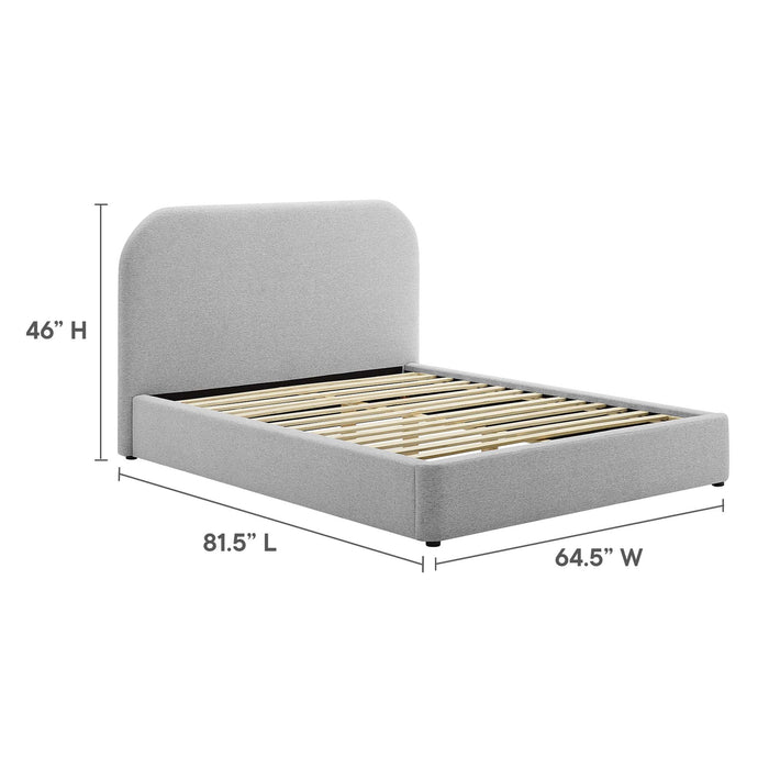 Keynote Upholstered Fabric Curved Full Platform Bed by Modway