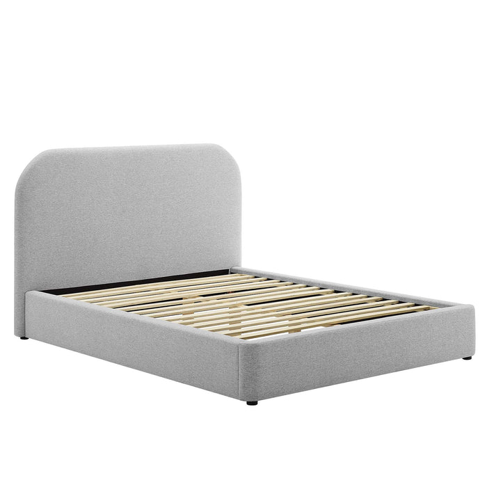 Keynote Upholstered Fabric Curved Full Platform Bed by Modway