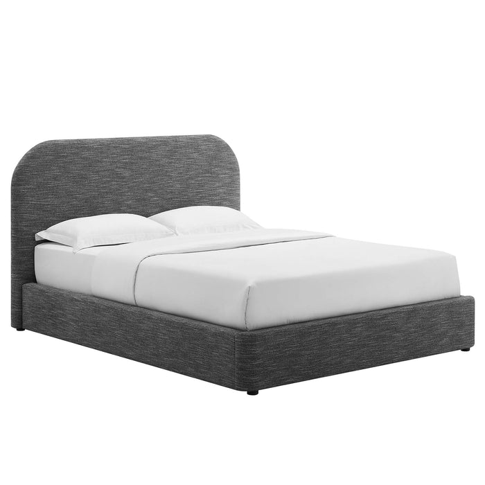 Keynote Upholstered Fabric Curved Full Platform Bed by Modway