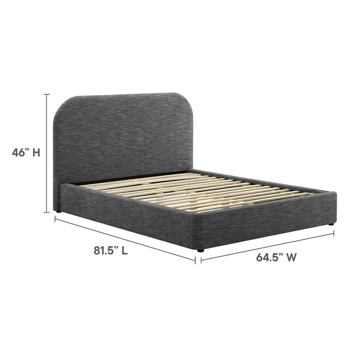 Keynote Upholstered Fabric Curved Full Platform Bed by Modway