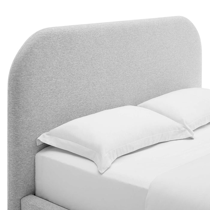 Keynote Upholstered Fabric Curved Full Platform Bed by Modway