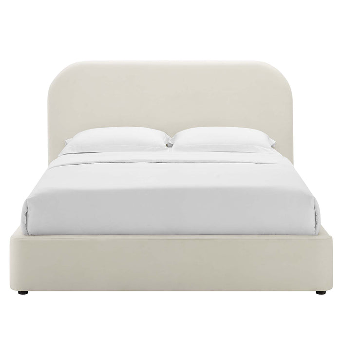 Keynote Performance Velvet Curved Full Platform Bed by Modway