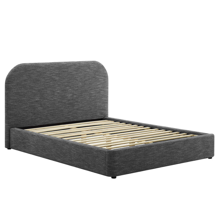 Keynote Upholstered Fabric Curved Full Platform Bed by Modway