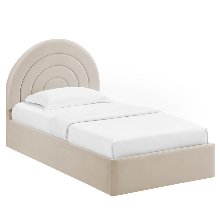 Solana Arched Performance Velvet Twin Platform Bed by Modway