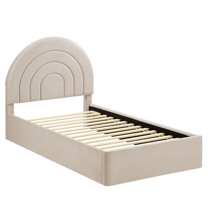 Solana Arched Performance Velvet Twin Platform Bed by Modway