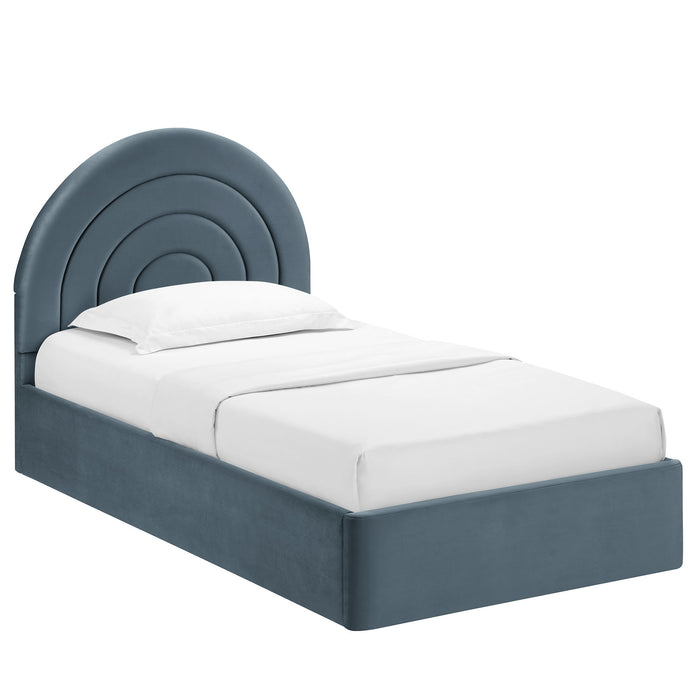 Solana Arched Performance Velvet Twin Platform Bed by Modway