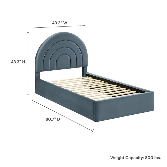 Solana Arched Performance Velvet Twin Platform Bed by Modway