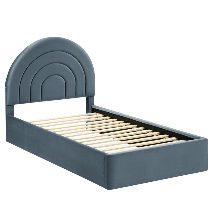 Solana Arched Performance Velvet Twin Platform Bed by Modway