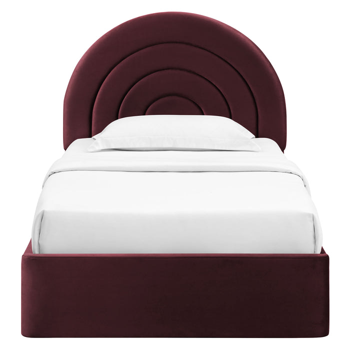 Solana Arched Performance Velvet Twin Platform Bed by Modway