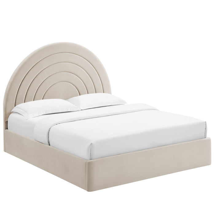 Solana Arched Performance Velvet Full Platform Bed by Modway