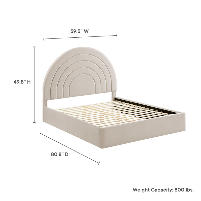 Solana Arched Performance Velvet Full Platform Bed by Modway