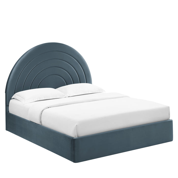 Solana Arched Performance Velvet Full Platform Bed by Modway