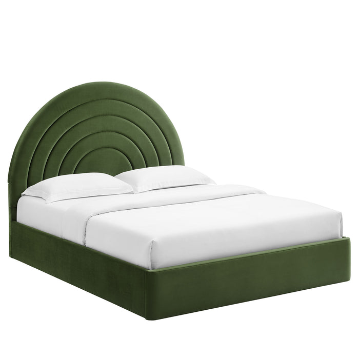 Solana Arched Performance Velvet Full Platform Bed by Modway