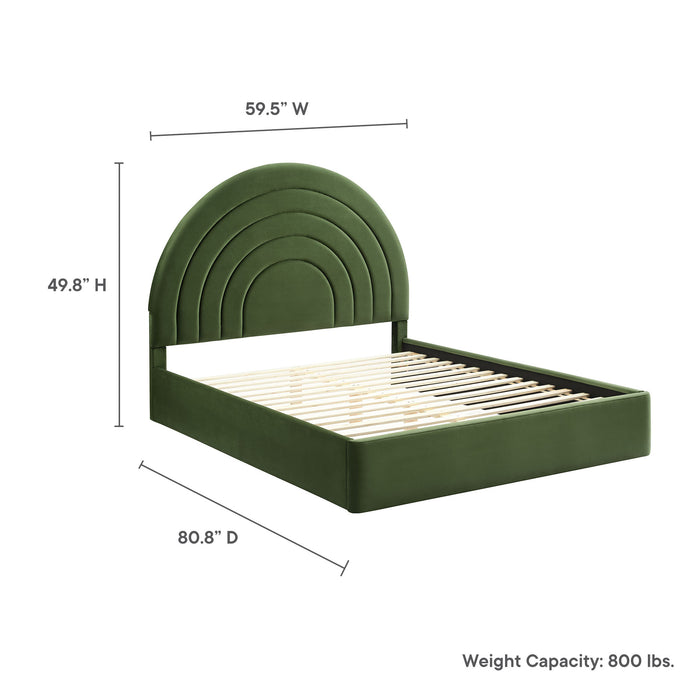 Solana Arched Performance Velvet Full Platform Bed by Modway