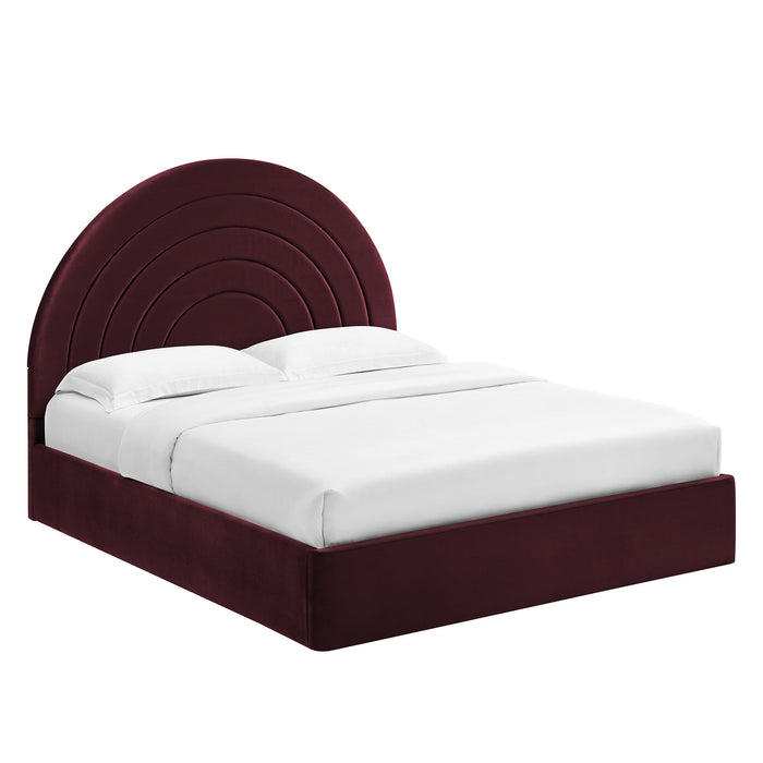 Solana Arched Performance Velvet Full Platform Bed by Modway