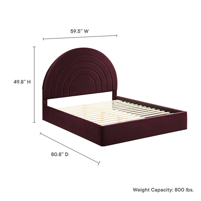 Solana Arched Performance Velvet Full Platform Bed by Modway