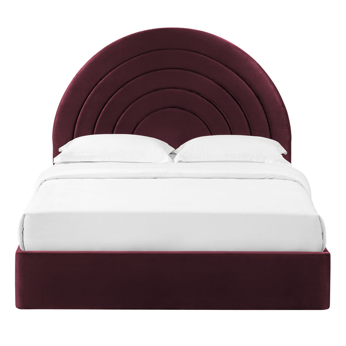 Solana Arched Performance Velvet Full Platform Bed by Modway