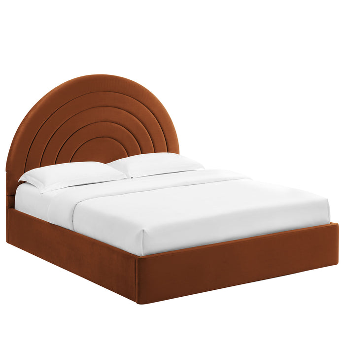 Solana Arched Performance Velvet Full Platform Bed by Modway