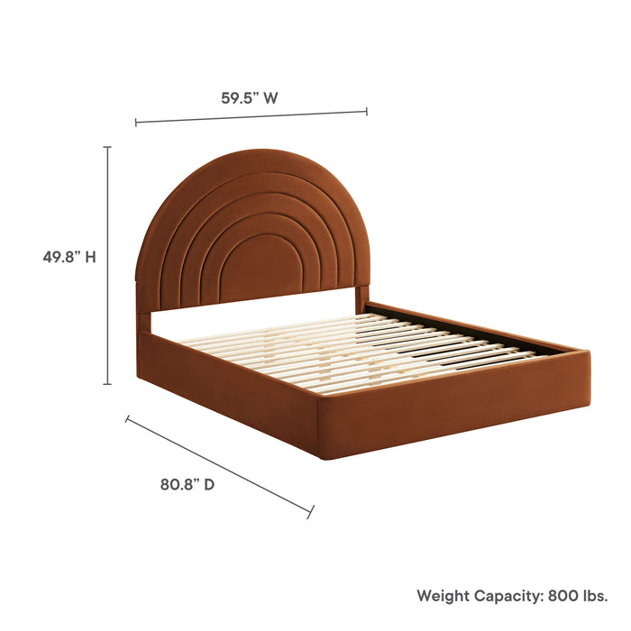 Solana Arched Performance Velvet Full Platform Bed by Modway