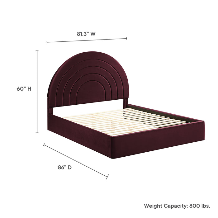 Solana Arched Performance Velvet King Platform Bed by Modway