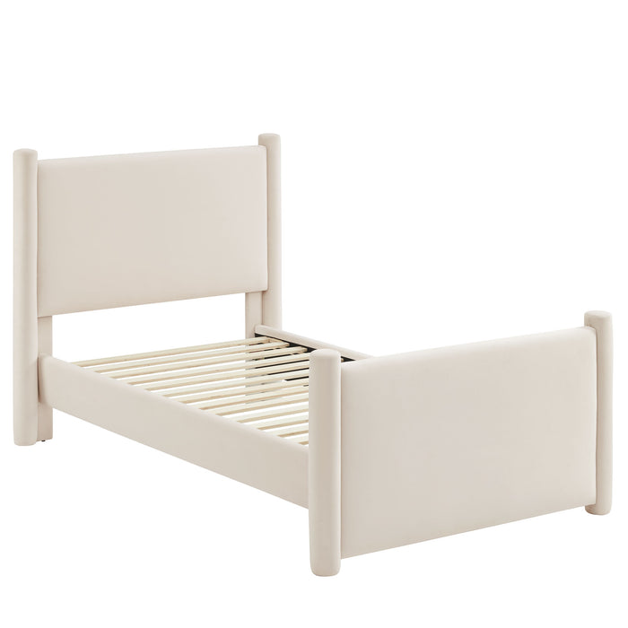 Rael Performance Velvet Twin Platform Bed by Modway