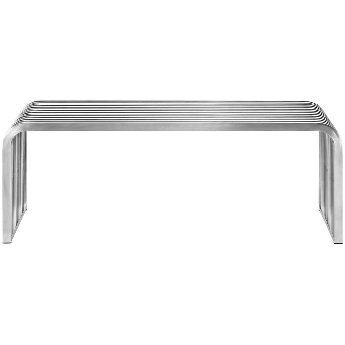 Pipe 47" Stainless Steel Bench by Modway