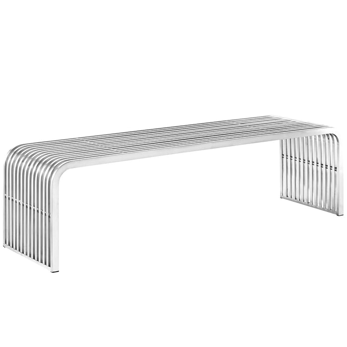 Pipe 60" Stainless Steel Bench by Modway