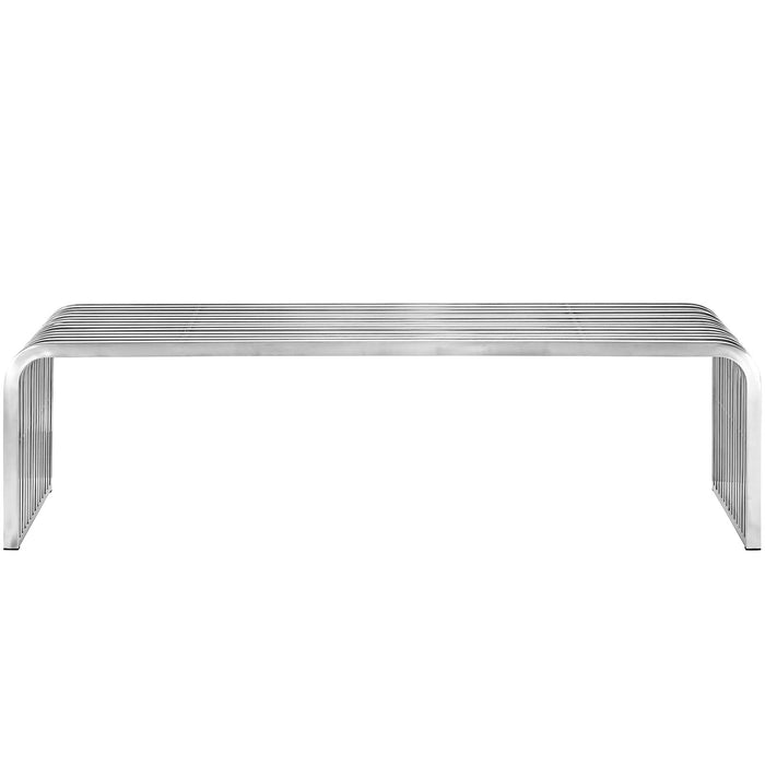 Pipe 60" Stainless Steel Bench by Modway