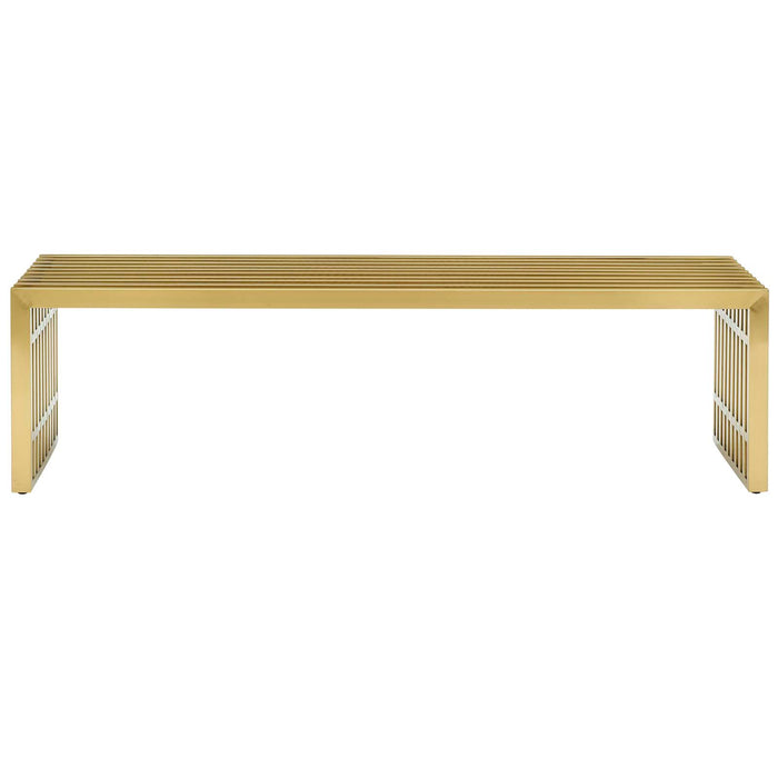 Gridiron Large Stainless Steel Bench by Modway