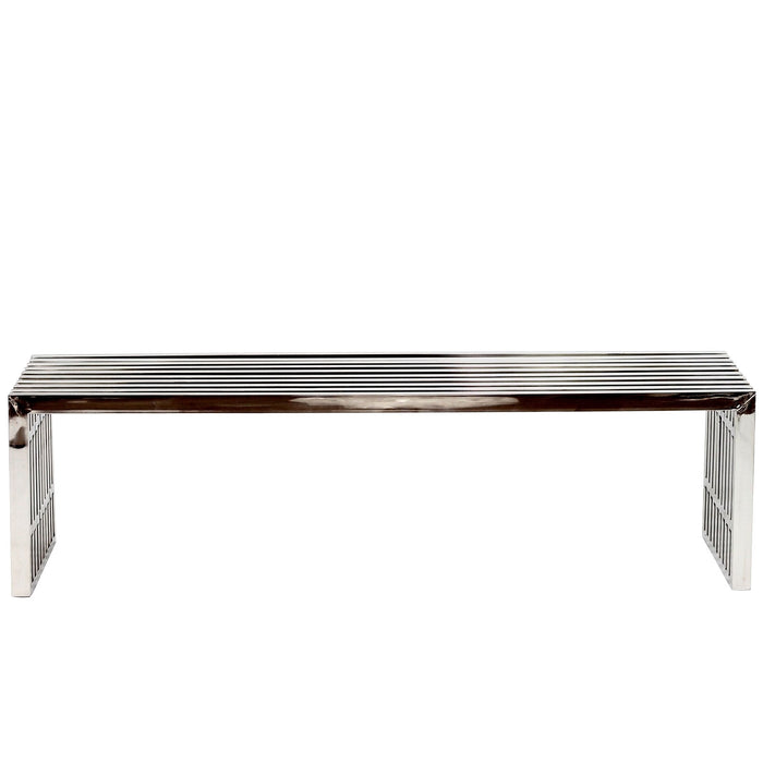 Gridiron Large Stainless Steel Bench by Modway