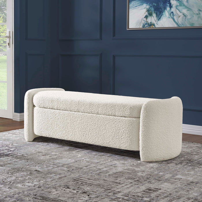 Nebula Boucle Upholstered Bench by Modway