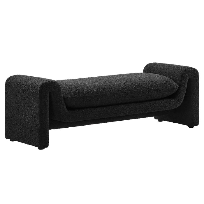 Waverly Boucle Fabric Bench by Modway